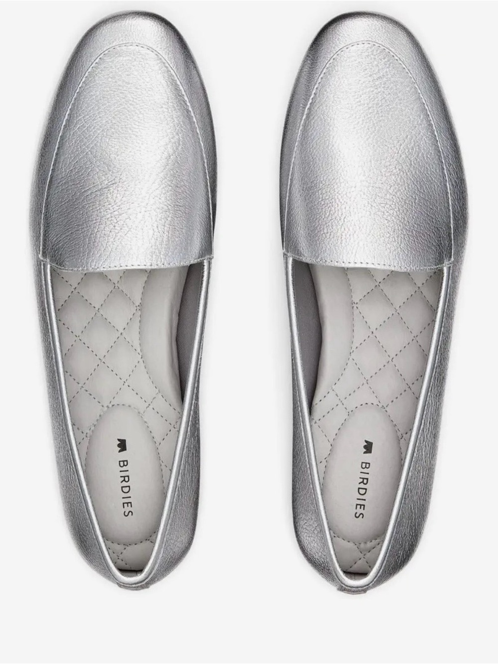 Birdies Silver Loafers Sz 7.5